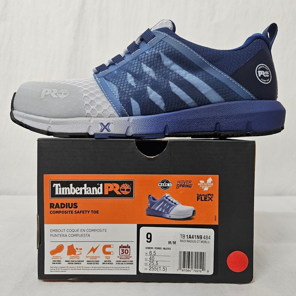 Timberland PRO Radius Work Safety Shoe TB1A41N9484 Blue Women Size 9